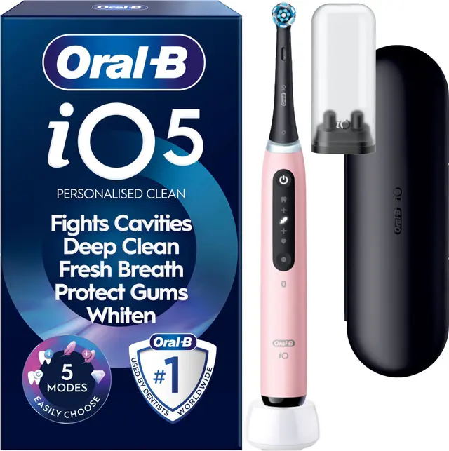 Oral-B iO5 elektrisk tandbørste 068024 (lyserød)