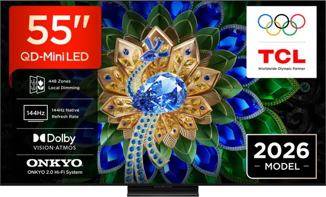 TCL 55" MQLED80L 4K QLED TV (2026)