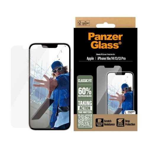 PanzerGlass - Screen Protector Apple iPhone 16e - 14 - 13 - 13 Pro - Classic Fit
